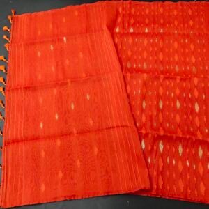 কমলা (orange) কালার জামদানি শাড়ি