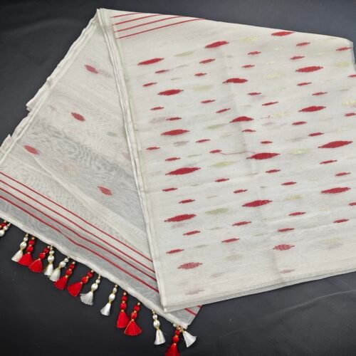 সাদা (white) কালার জামদানি শাড়ি