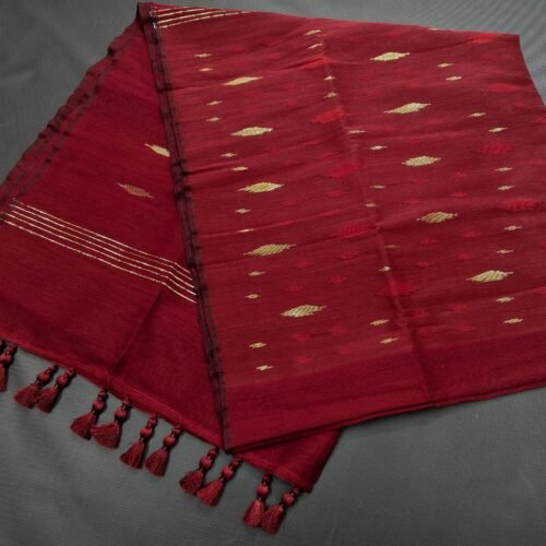 মেরুন (meron) কালার জামদানি শাড়ি