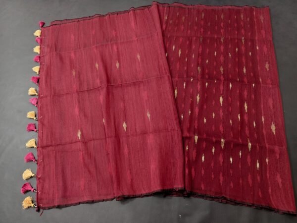 মেরুন (meron) কালার জামদানি শাড়ি